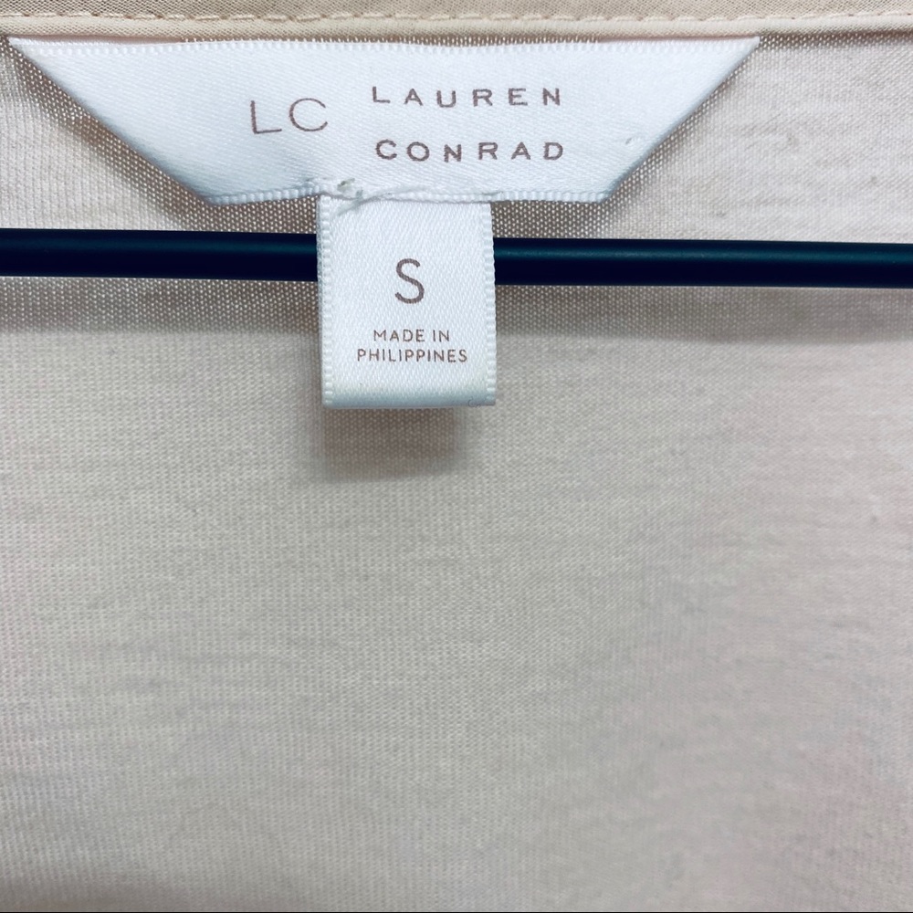 LC Lauren Conrad Pink Floral Swiss Dot Blouse - Picture 4 of 6